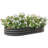 Large Black Metal Raised Planter Bed, 88.99"X45.59"X11.22", For Plants & Flowers, Rust- Surface, Stable Construction Surface-1945873887-1945873886
