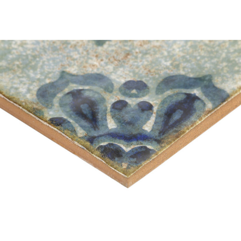 Angela Harris Dunmore 8x8 Polished Hand Painted Look Ceramic Tile