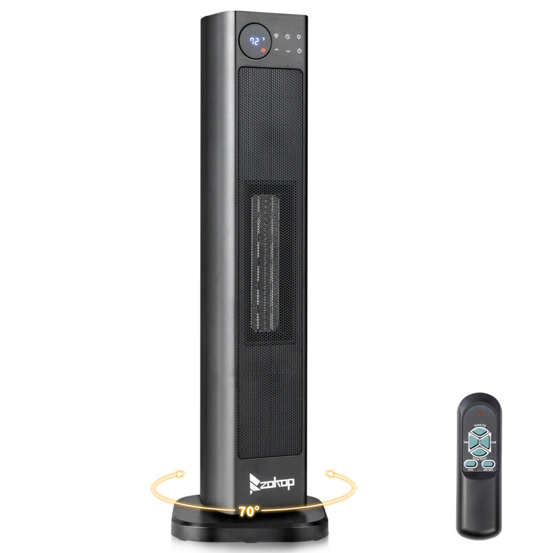 1500-Watt 30 In. Indoor Electric Tower Ceramic Fan Space Heater With Remote Control