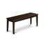 L'ensemble de table de cuisine 6 pièces contient une table de salle à manger rectangulaire et 4 chaises avec banc, 36 x 60 pouces, cappuccino-1749228048-1844406013