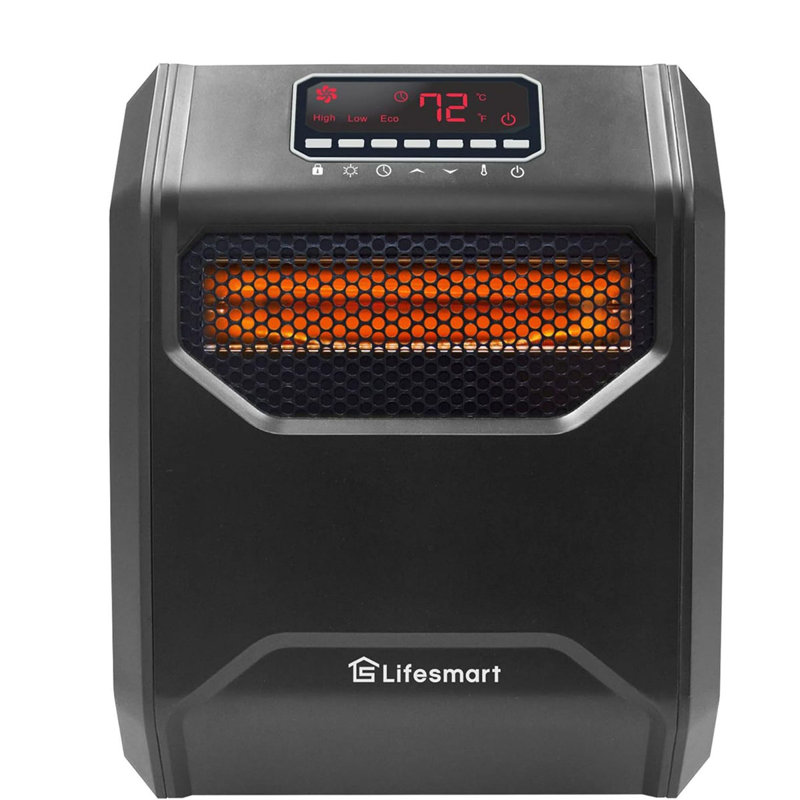 Chaufferette infrarouge LifeSmart, 1500 watts avec télécommande et affichage numérique, noir