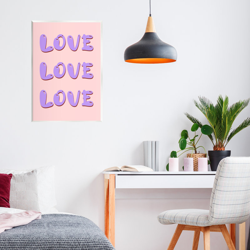 Plaque murale Love Love, par Pooja Dave, H 19 po x l 13 po