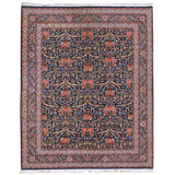Hand Knotted Wool Oriental Area Rug in Green