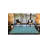 Blue Framed Pastel Painted Decorative Washable Carpet-663667681