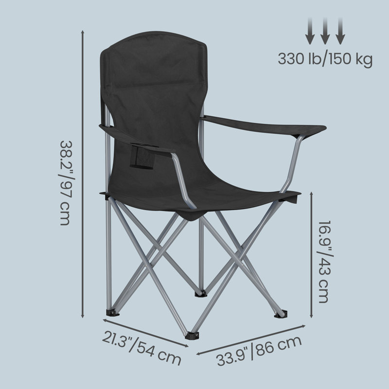 Chrissoula Folding Camping Chair, Black