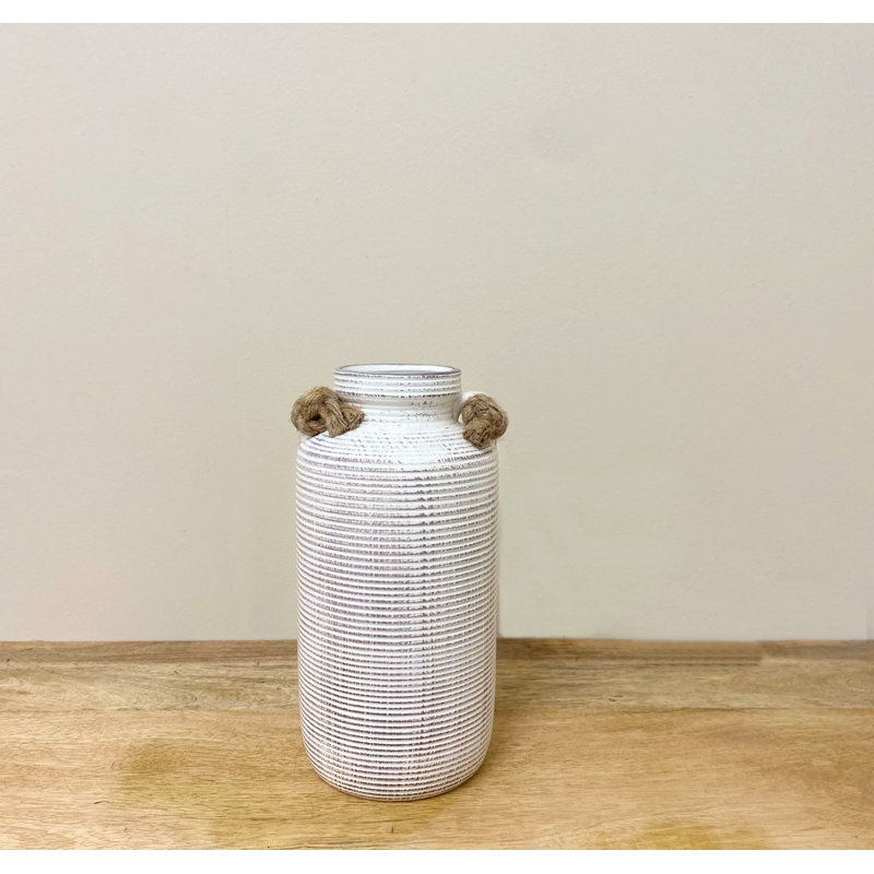 Dykstra Stoneware Table Vase, 27cm H x 14cm W x 14cm D