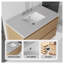 Meuble-lavabo flottant en chêne 36 po avec lavabo intégré, plateau et dosseret en marbre de culture, portes à fermeture en douceur-794569727