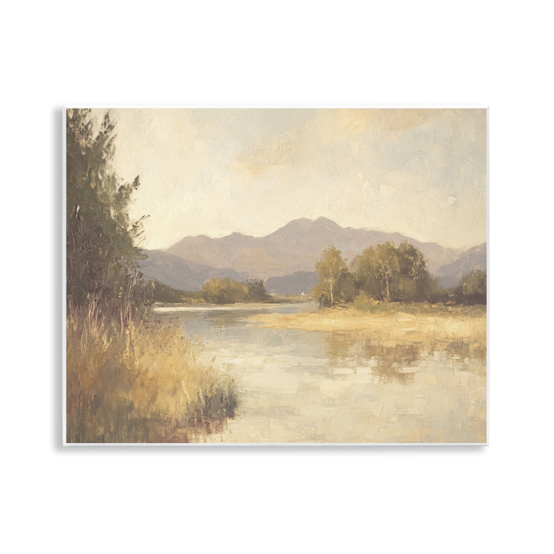 Plaque murale Wild River Mountain View, design par Petal Prints Design