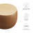 Modway Perla 26" Wide Faux Leather Round Cocktail Ottoman with Storage