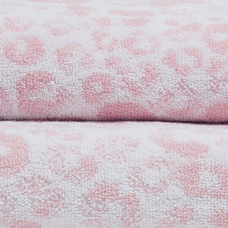 Midweight Jacquard Bath Towel, Blush
