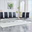 Chaise de salle à manger rembourrée en polyuréthane noir avec pieds chromés - ensemble de 4-129030314-129030316-129030318