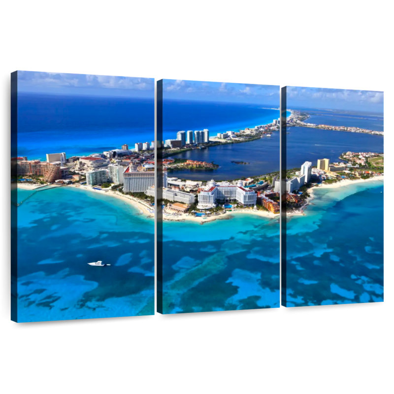 Nicci Cancun Aerial View, 32" H x 50" W