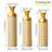 Set Of 3 Tall Metal Decorative Vases With Golden Finish And Dot Texture, Ideal For Layered Floor Display And Modern Interior Styling.
