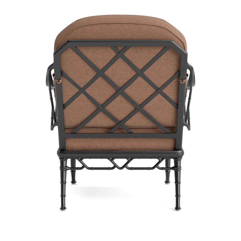 Calcutta Outdoor Lounge Chair, Textured Pewter, Fusion Clay