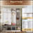 Farmhouse Hall Tree with Hidden Hooks and Storage, Versatile Walnut Seating Bench for Entryways and Living Rooms-1384618602