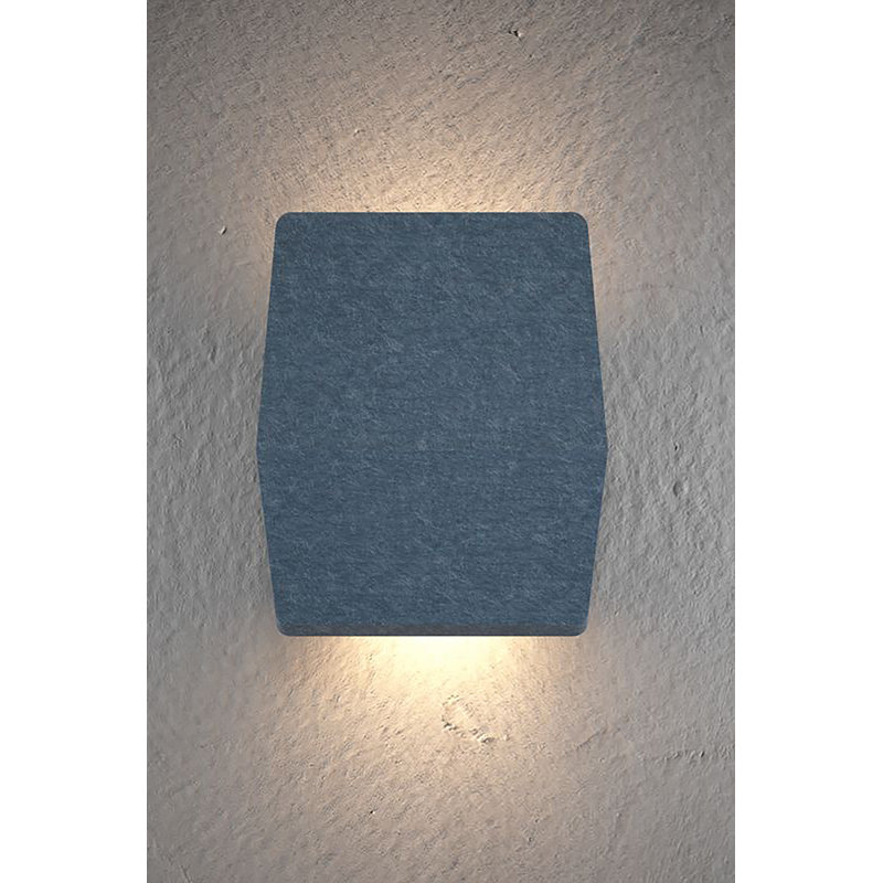 Hush Aluminium LED Flush Mounted Sconce, 10.6" H x 9.1" W x 3.75" D, Blue