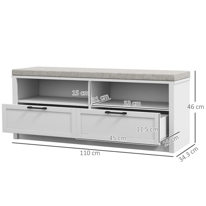 Mitsugi Linen Upholstered Storage Bench