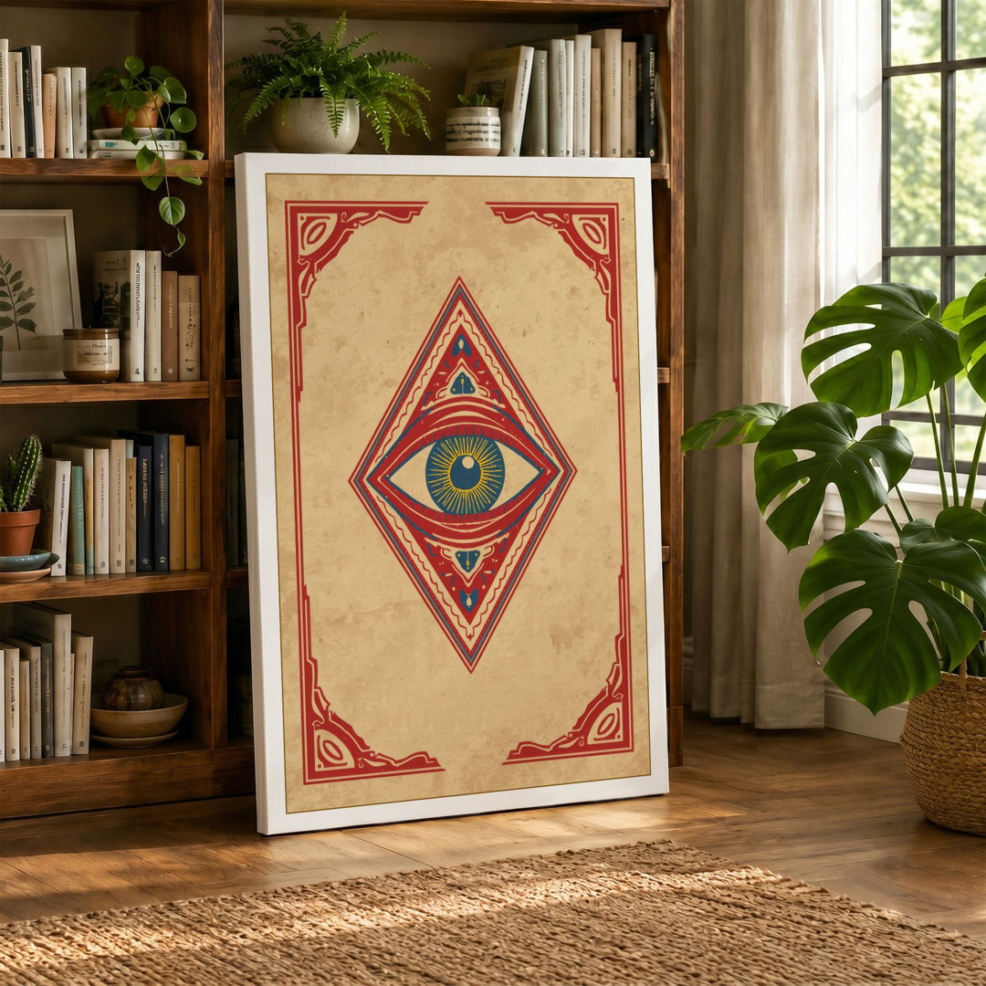 Mystic Eye Mandala Maximalist Canvas Art Print