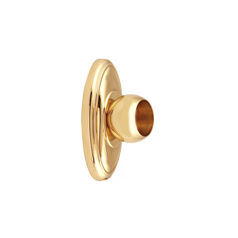 Arch Shower Rod Brackets, Polished Brass