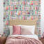 Papier peint bleu avec tablettes Blossom-727543196