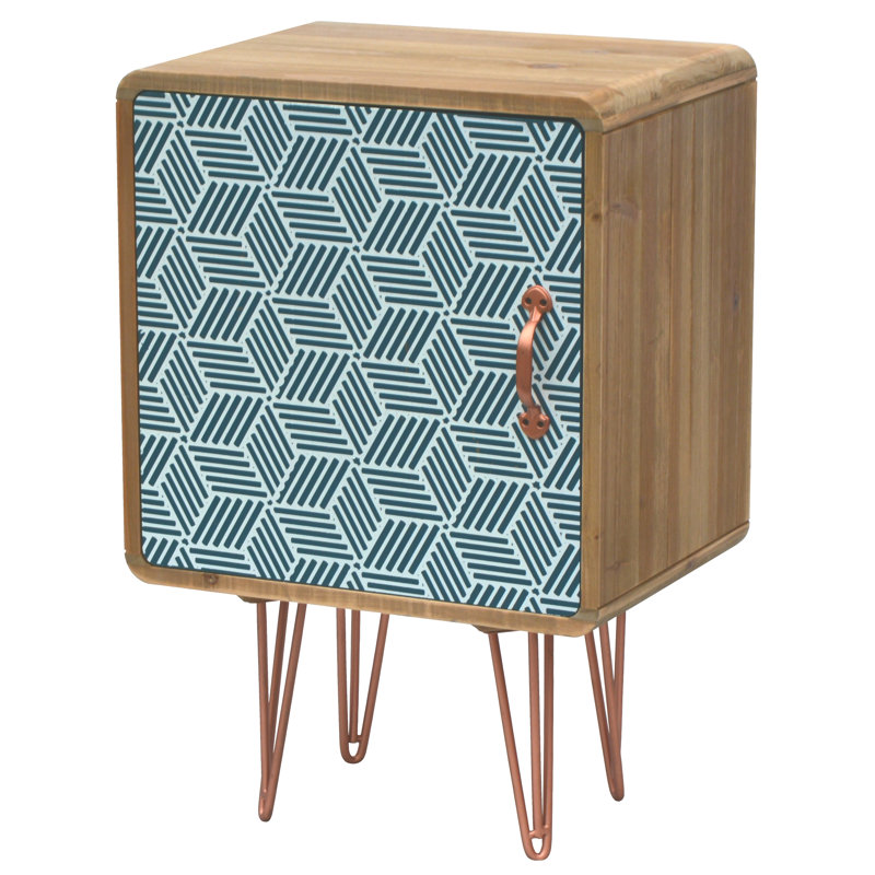 40cm W Solid + Manufactured Wood Bedside Table