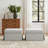 Upholstered Beige Skirted Rectangular Storage Ottoman with Lift-Top (Set of 2)-413304204