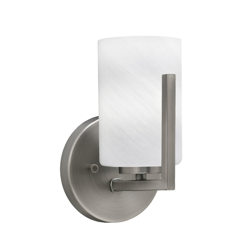Dayberry Wall Sconce Shown With 4" Glass, Graphite, Marble Glass
