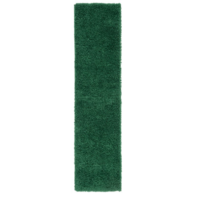 Durable Super Soft Shaggy Dark Green Rug