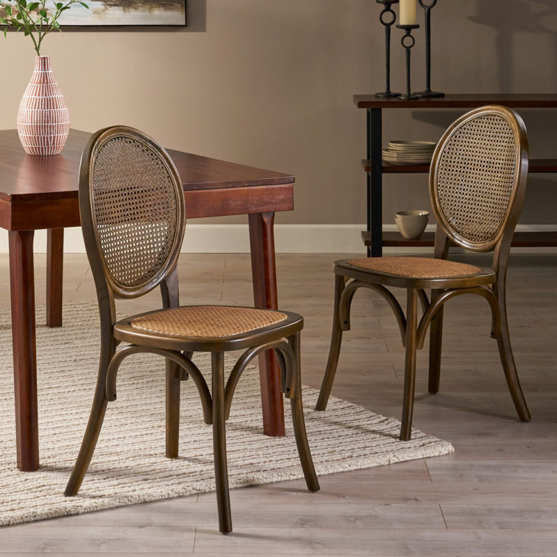 Ensemble de 2 chaises de salle à manger modernes, Brun