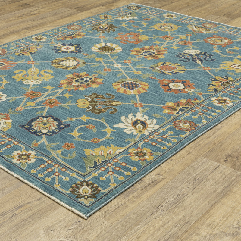 Floral Indoor Rug, Rectangle 9'10" x 12'10"