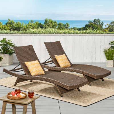 2 chaises d'extérieur en faux artificiel, finition, structure en aluminium, non assemblée, P 79,05 po x l 27,50 po H 15,00 po pour les chaises longues de divertissement arrière, 2 pièces, profondeur de 79,05 po, largeur de 27,50 po et hauteur de 15,00 po