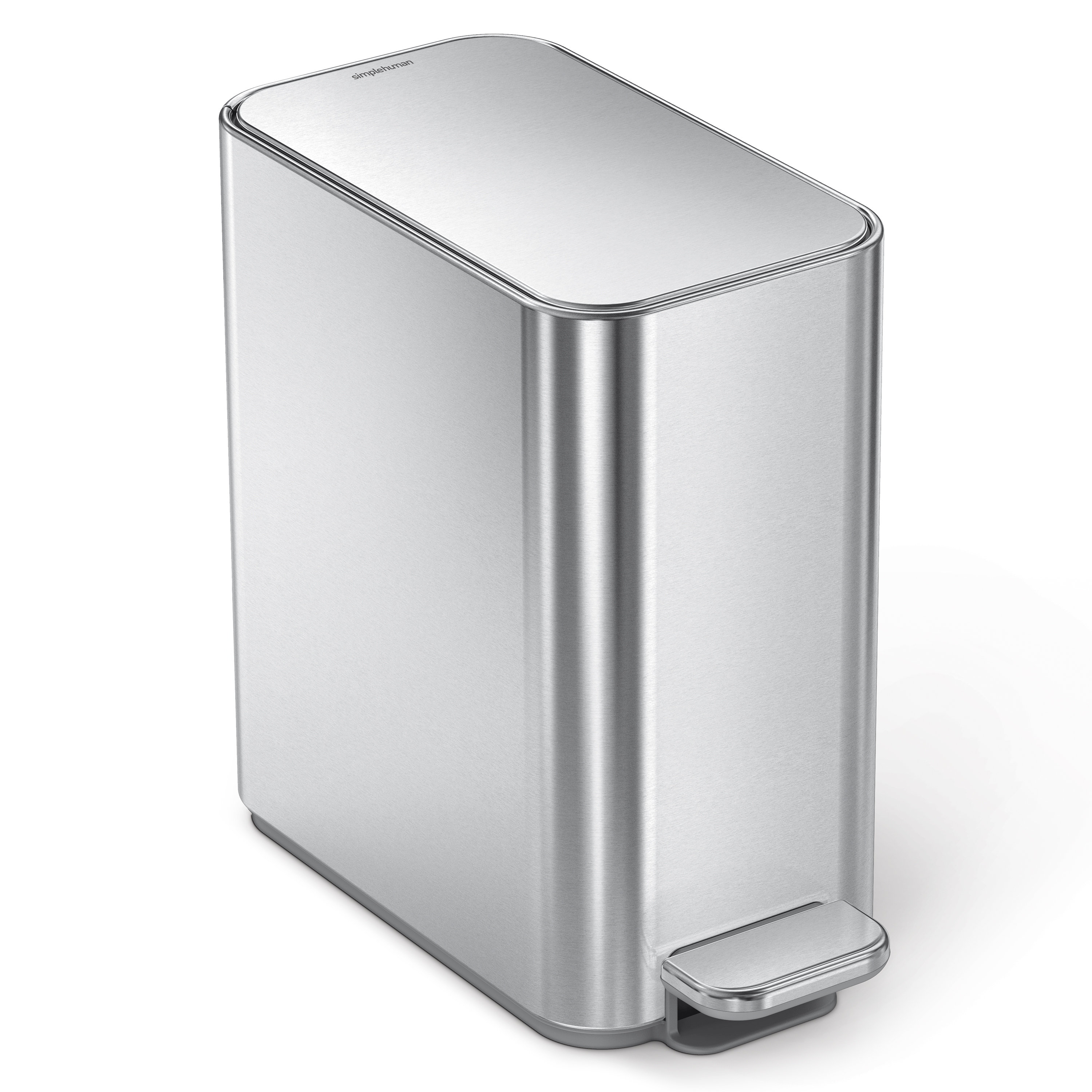 simplehuman Simplehuman 5 Liter / 1.3 Gallon Slim Steel Step Trash Can ...