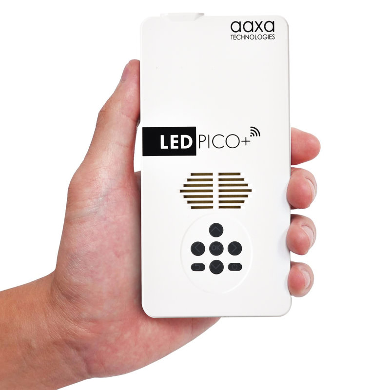 AAXA White LED Pico+ MAX Portable Mini Projector with Wi-Fi