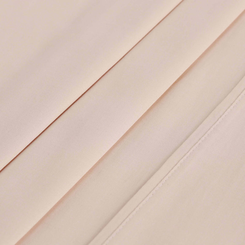 Ensemble de draps en satin de coton égyptien 400 fils Superior, Très grand californien, Rose
