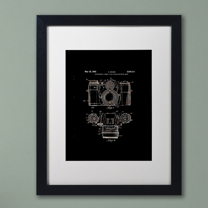 « graphic camera 1962 », impression sur toile encadrée, H 20 po x l 16 po x P 0,5 po