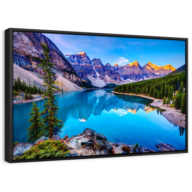 Impression sur toile «Amazing Moraine Lake», H 25 po x l 37 po