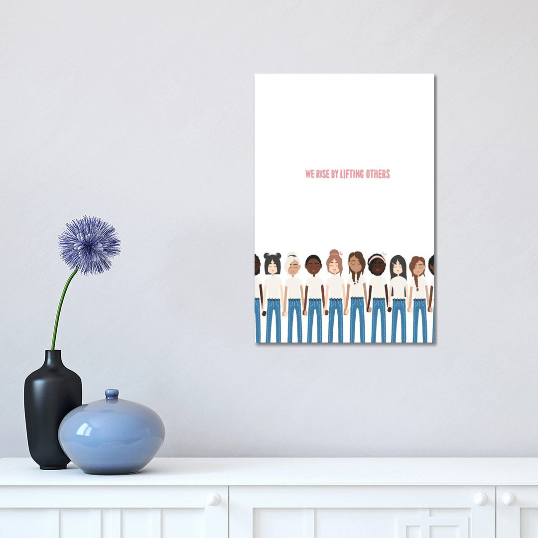 We Rise By Lifting Others by The Beau Studio - Wrapped Canvas Print