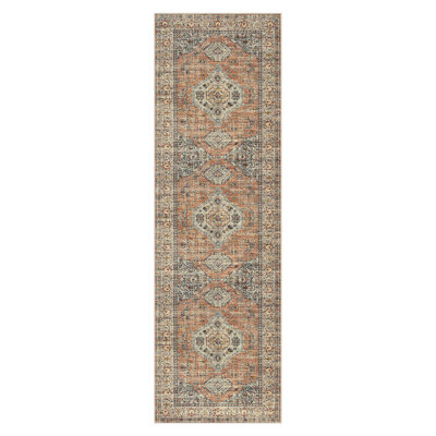 Oriental Washable Kitchen Runner Rug Non Slip, 2X8 Runners For Hallways