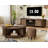 TV Stand And Coffee Table Set With Hidden Storage: Flip-Top Lid & Sliding Doors-1417297304