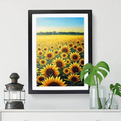 Sunflower Field Art - Single Picture Frame Print