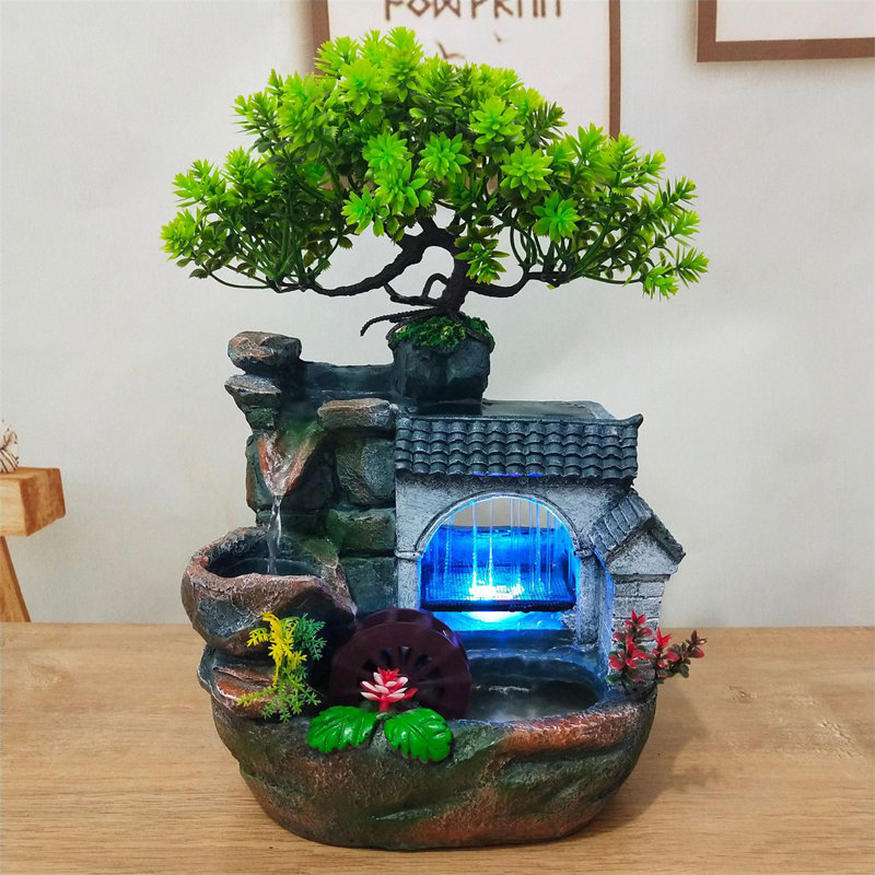 Fontaine de bureau en résine Baheer