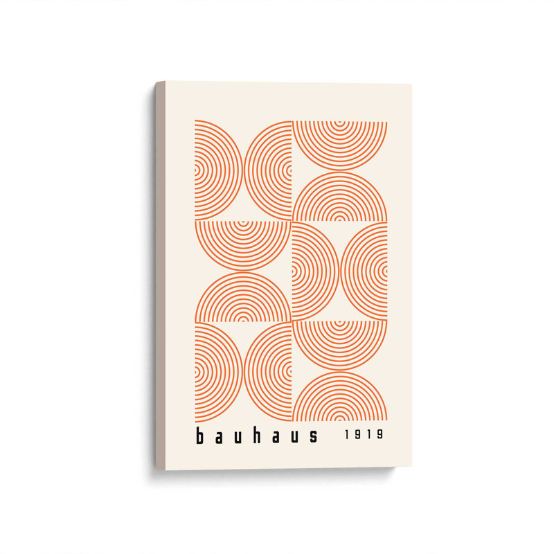 «Orange Bauhaus Composition», affiche sur toile tendue, H 18 po x l 12 po
