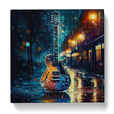 Electric Guitar Impressionism - No Frame Print