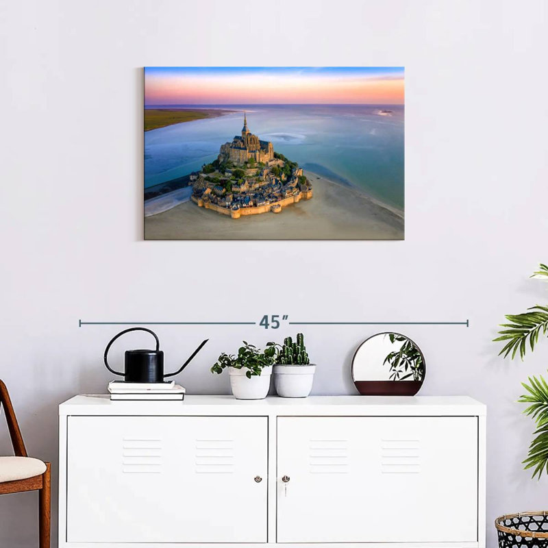 Mont Saint-Michel, France, Normandie, H 20 po x l 30 po