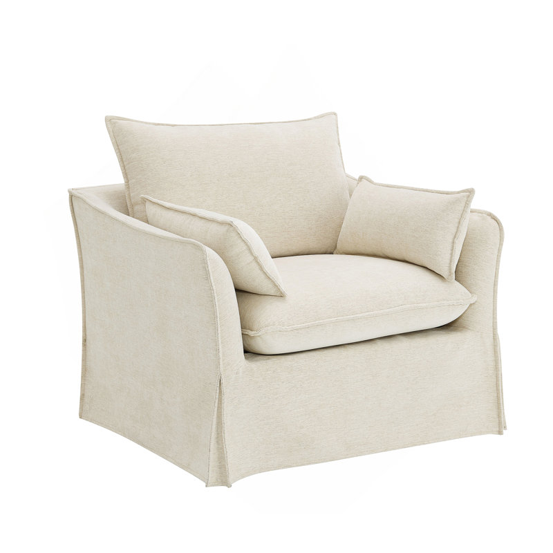 Chaise en lin Shane avec 2 coussins