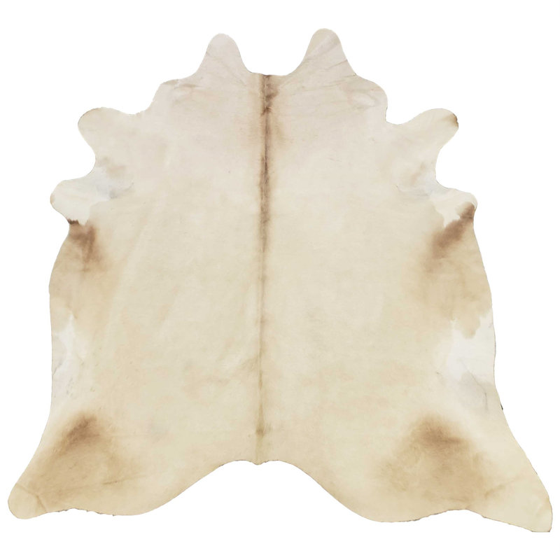Tapis champagne en peau de vache, Nouveauté 6 pi x 7 pi
