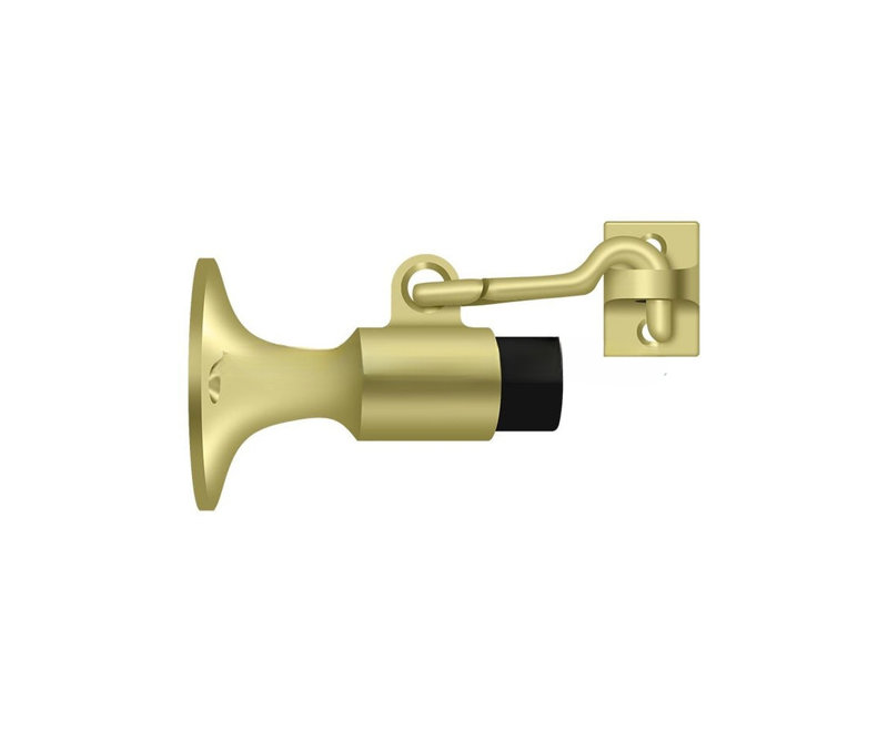 Door Stop, Polished Brass