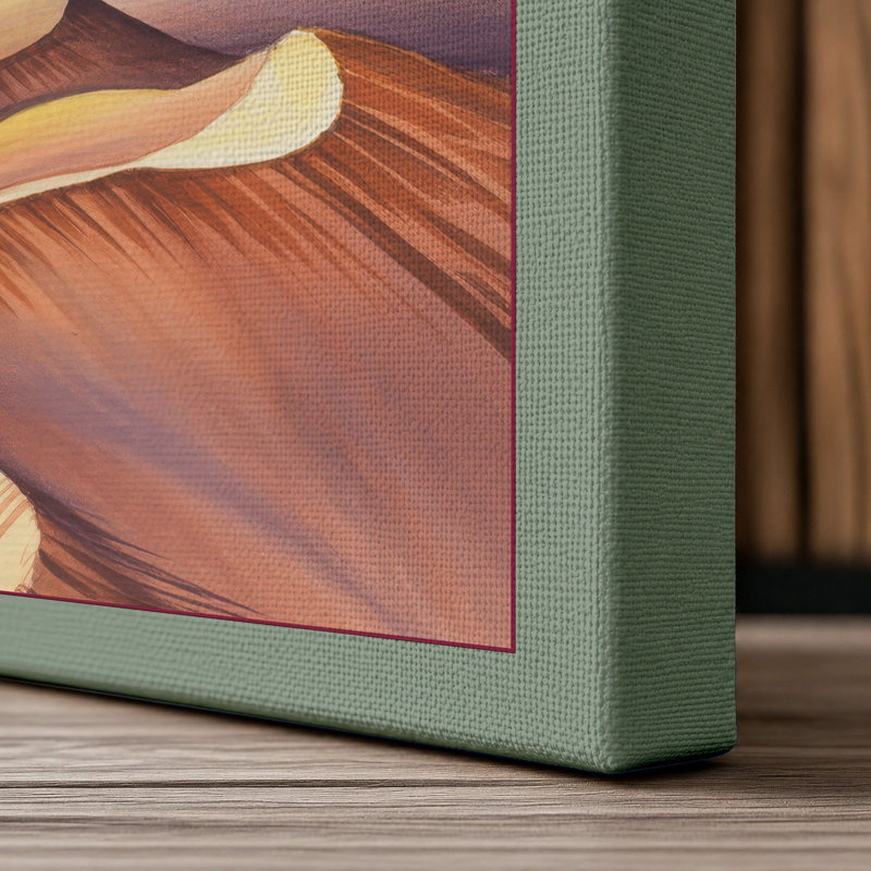 Desert at Dawn Minimalist - Wrapped Canvas, 30x20 - 76.2 x 50.8 cm, Sage Border