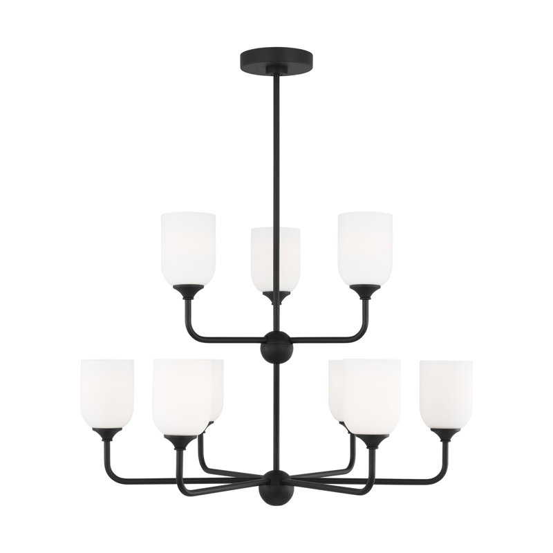 Très grand lustre Émile de Génération Éclairage , Noir mat, Non