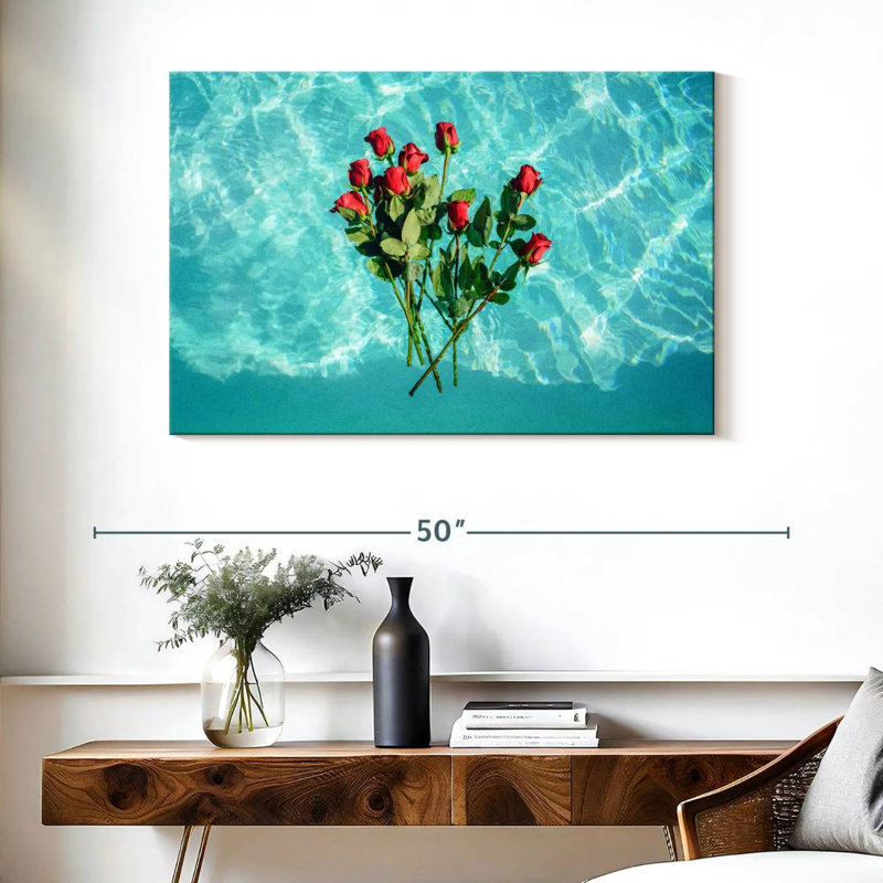 Harnek Pool Of Roses, 26" H x 39" W